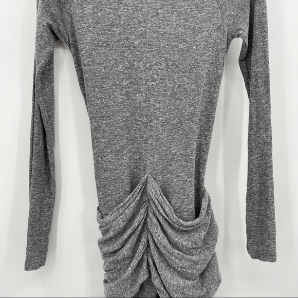 Monrow Tie Front Dress in Granite Grey Long Sleeve Size Small - Picture 12 of 15